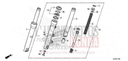 FOURCHETTE AVANT SH125ADE de 2014